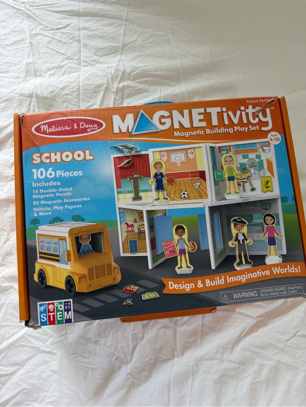 Melissa & Doug MAGNETivity School Magnetic Building Play Set - Yellow